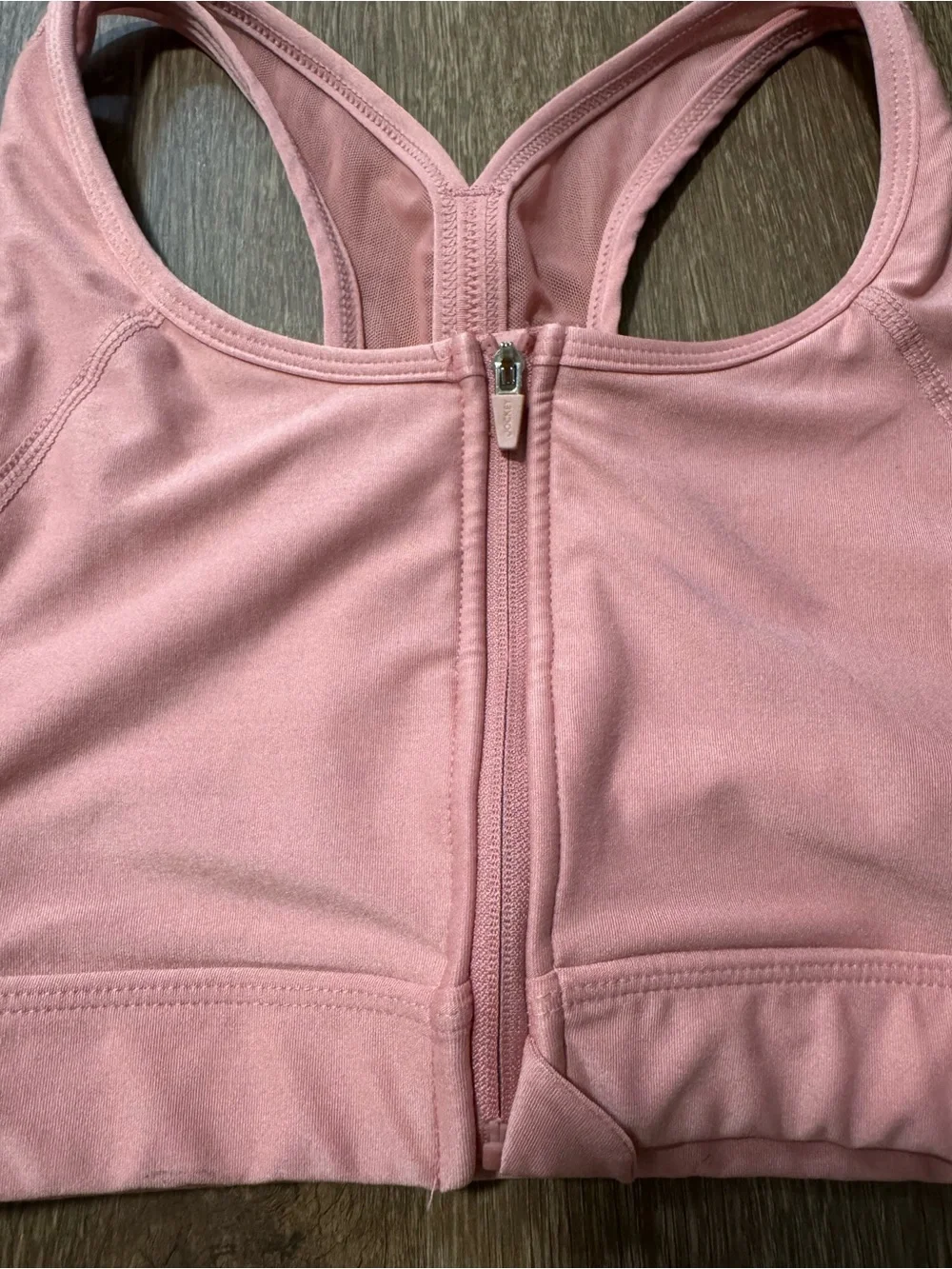 Jockey Sports Bra Front Zipper Pink Size Small
